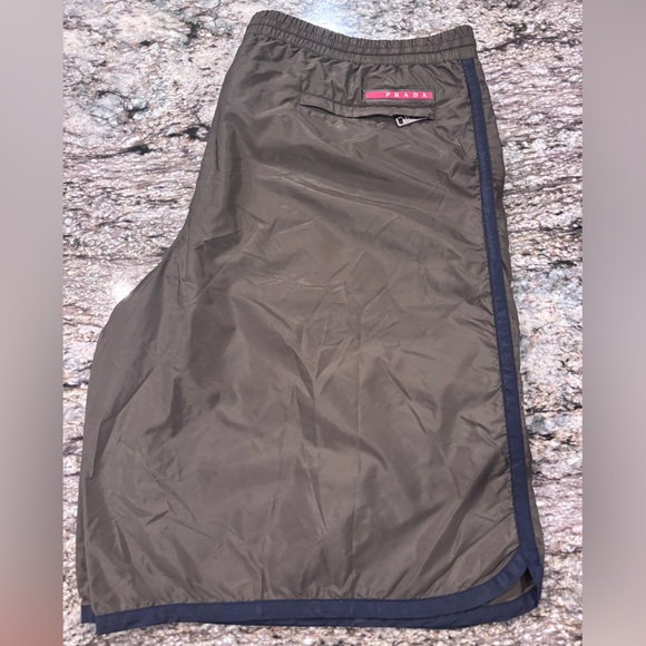 Prada Dark Olive Swim/Board Shorts, 54 - Picture 6 of 10